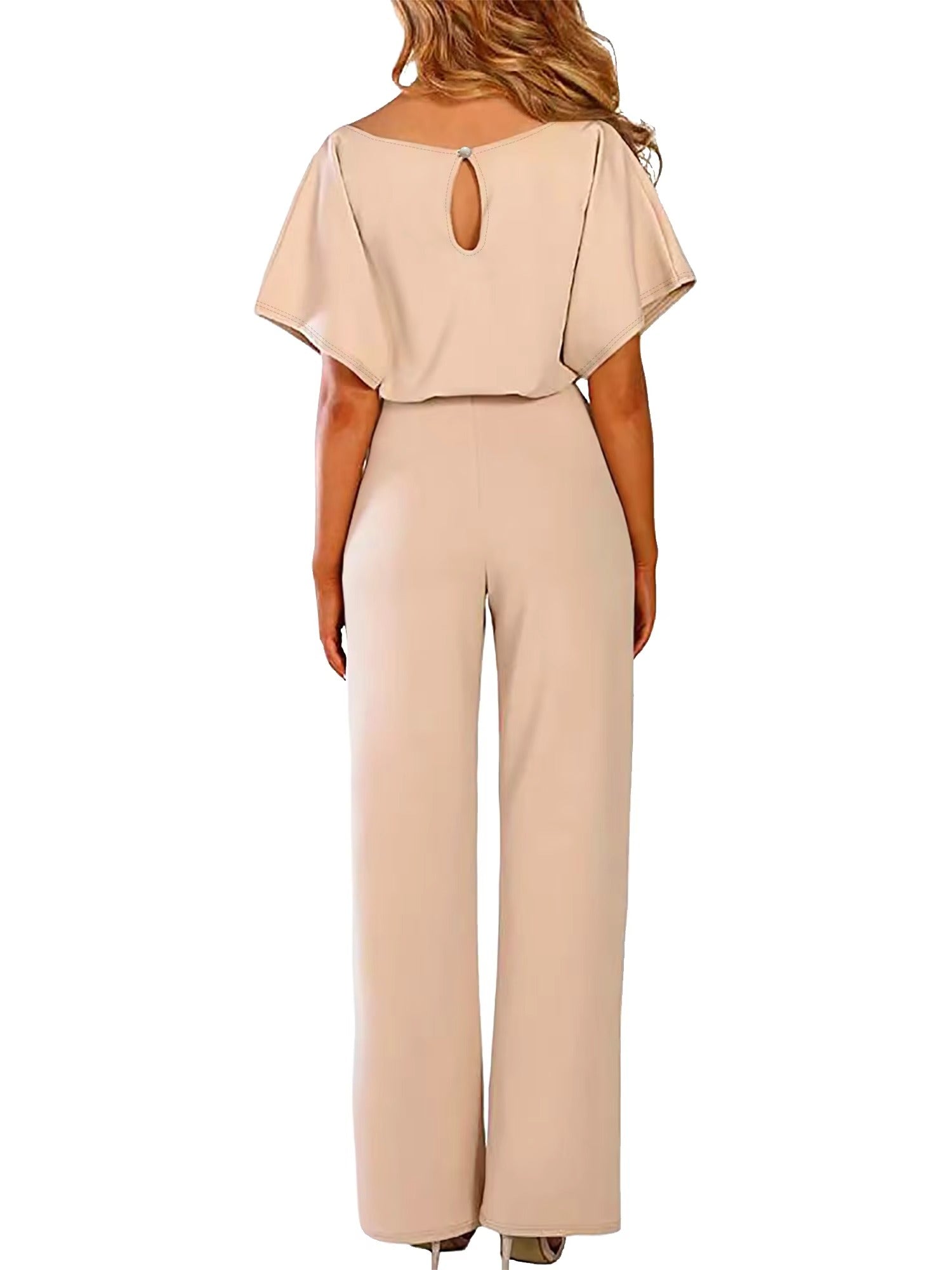 Women's Wide-Leg Belted Jumpsuit